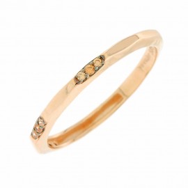 Δαχτυλίδι Ροζ Χρυσό 14 Καράτια Με Ζιργκόν oro480