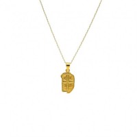 Φυλαχτό - Κωνσταντινάτο Με Αλυσίδα, Χρυσό 9 Καράτια oro2850
