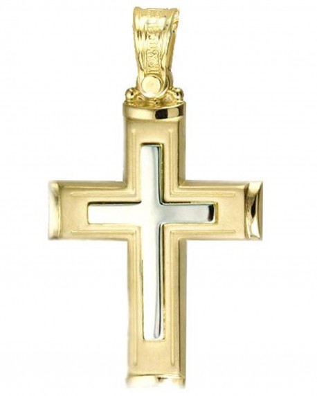 Σταυρός Ανδρικός Χρυσός 14 Καράτια TRIANTOS 1.2.1021 