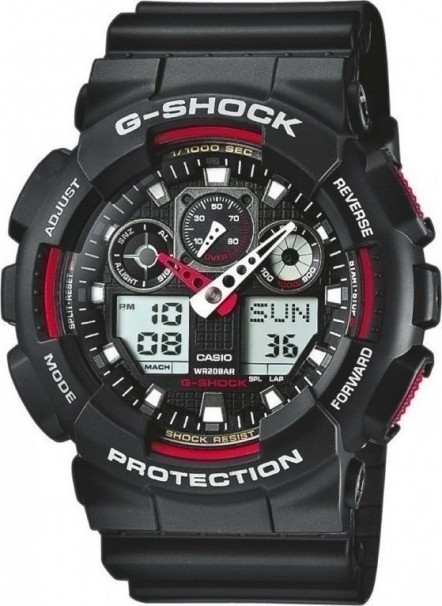 Casio G-Shock Anadigi Black Rubber Strap GA-100-1A4ER 