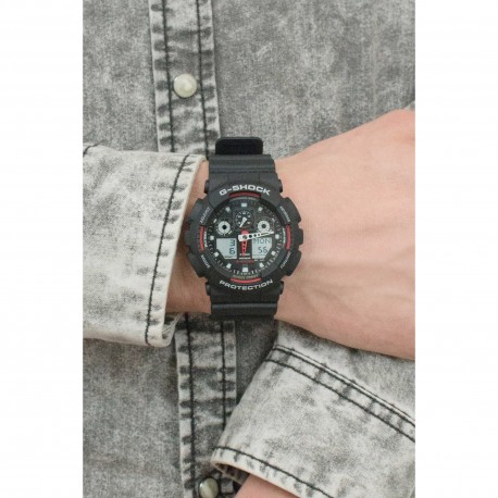 Casio G-Shock Anadigi Black Rubber Strap GA-100-1A4ER 