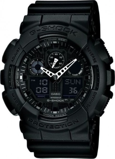 Casio G-Shock Anadigi Black Rubber Strap GA-100-1A1ER 