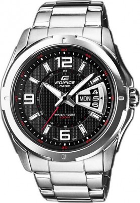 CASIO Edifice Stainless Steel Bracelet Black Dial EF-129D-1AVEF