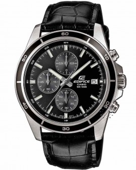 Casio Edifice Black Leather Strap