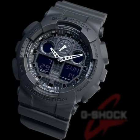 Casio G-Shock Anadigi Black Rubber Strap GA-100-1A1ER 