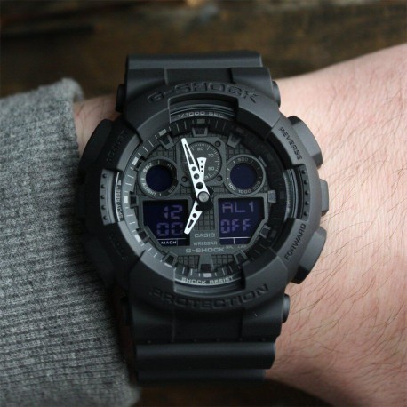 Casio G-Shock Anadigi Black Rubber Strap GA-100-1A1ER 