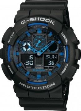 Casio G-Shock Anadigi Black Rubber Strap GA-100-1A2ER