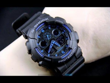 Casio G-Shock Anadigi Black Rubber Strap GA-100-1A2ER