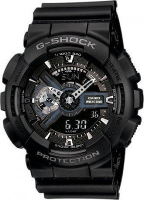 CASIO G-Shock Anadigi Black Rubber Strap GA-110-1BER