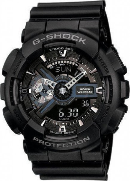 CASIO G-Shock Anadigi Black Rubber Strap GA-110-1BER 