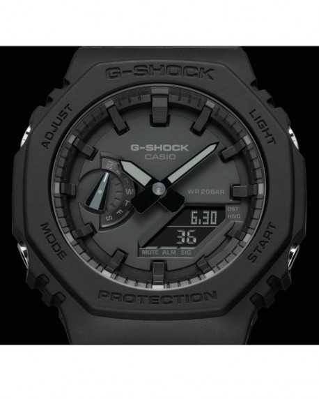CASIO G-SHOCK Chronograph Black Rubber Strap GA-2100-1A1ER 