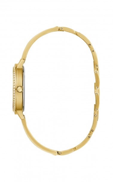 GUESS Tri Luxe Crystals Gold Stainless Steel Bracelet GW0474L2 