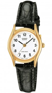 CASIO Collection Black Leather Strap LTP-1154PQ-7BEF