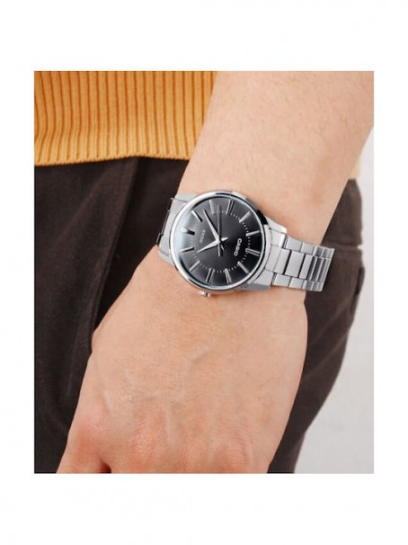 CASIO Collection Stainless Steel Bracelet Black Dial MTP-1303PD-1AVEG 