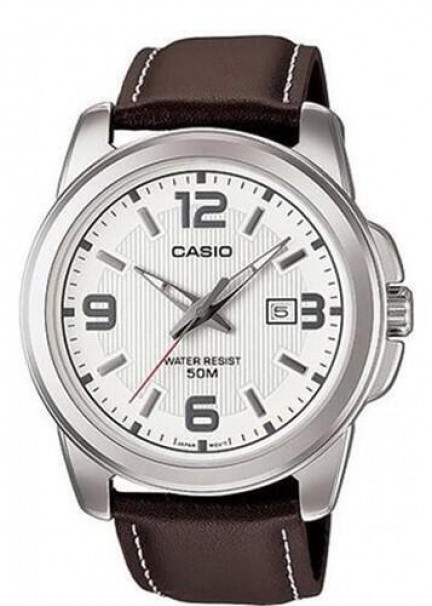 CASIO Collection Brown Leather Strap MTP-1314PL-7AVEF 
