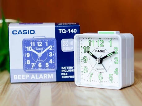 Casio Επιτραπέζιο Ρολόι με Ξυπνητήρι TQ-140-7EF 