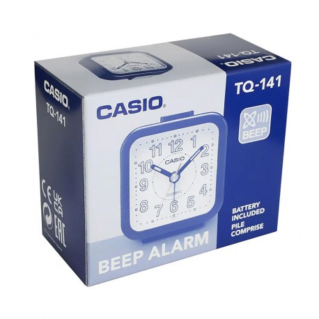 Casio Επιτραπέζιο Ρολόι με Ξυπνητήρι TQ-141-2EF 