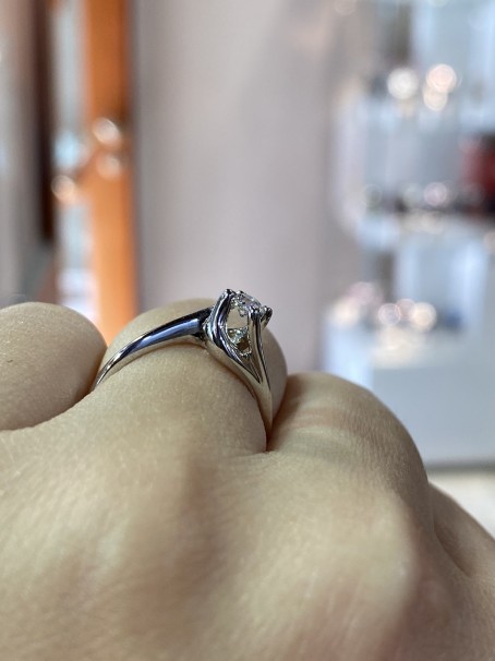 Δαχτυλίδι Μονόπετρο Λευκόχρυσο Με Διαμάντι DD17