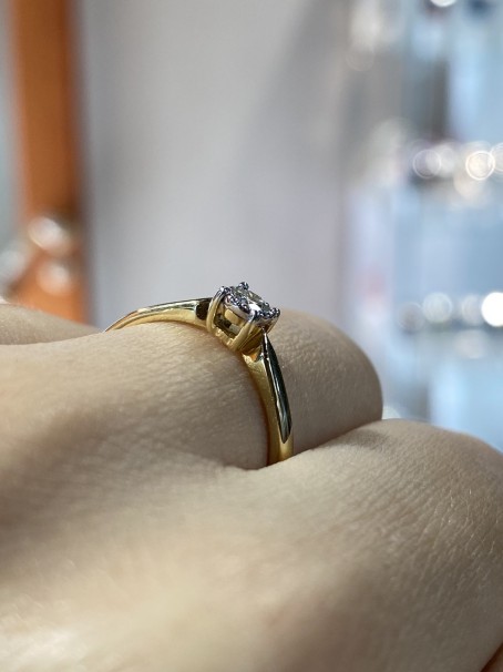 Δαχτυλίδι Μονόπετρο Χρυσο 14 Καρατίων Με Διαμάντι oro1226 