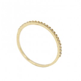 Δαχτυλίδι Σειρέ, Χρυσό 14 Καράτια Με Λευκά Ζιργκόν oro833