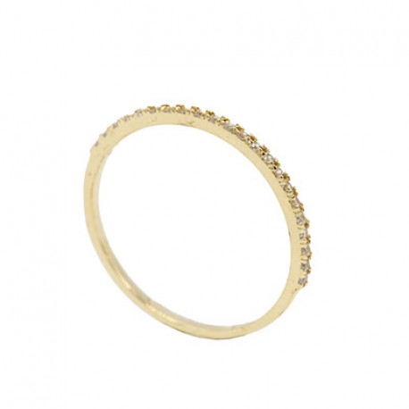 Δαχτυλίδι Σειρέ, Χρυσό 14 Καράτια Με Λευκά Ζιργκόν oro833 
