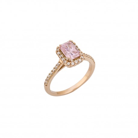 Δαχτυλίδι, Χρυσό 14 Καράτια Με Rose Quartz oro848 