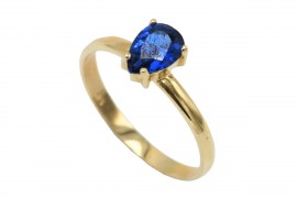 Δαχτυλίδι Χρυσό 14 Καράτια Με Μπλε Quartz oro1501