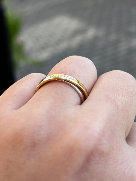 Δαχτυλίδι Δίχρωμο Λευκόχρυσο-Χρυσό 18 Καράτια Με Διαμάντια oro2013 
