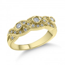 Δαχτυλίδι Χρυσό 18 Καρατίων Με διαμάντια oro2238