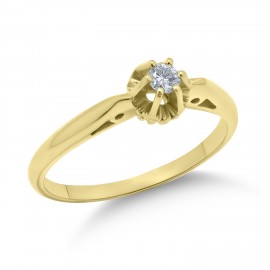 Δαχτυλίδι Χρυσό 18 Καρατίων Με διαμάντι oro2235