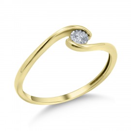 Δαχτυλίδι Χρυσό 14 Καρατίων Με διαμάντι oro2234