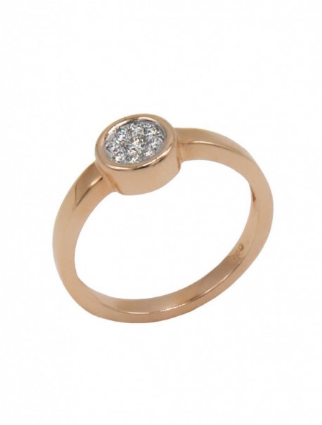 Δαχτυλίδι Μονόπετρο 18 Καράτια,Ροζ Χρυσό Με Μαύρο Διαμάντι oro2377 
