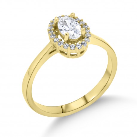 Δαχτυλίδι Ροζέτα Χρυσό 14 Καρατίων Με Ζιργκόν oro2287 