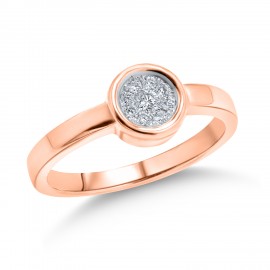 Δαχτυλίδι Μονόπετρο 18 Καράτια,Ροζ Χρυσό Με Μαύρο Διαμάντι oro2377