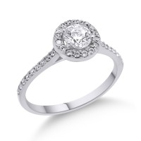 Δαχτυλίδι Λευκόχρυσο 14 Καράτια Με Ζιργκόν oro2784