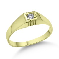 Δαχτυλίδι Χρυσό 14 Καρατίων Με Ζιργκόν oro2760