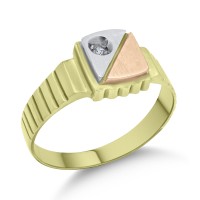 Δαχτυλίδι Χρυσό 14 Καρατίων Με Ζιργκόν oro2762