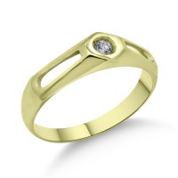 Δαχτυλίδι Χρυσό 14 Καρατίων Με Ζιργκόν oro2777