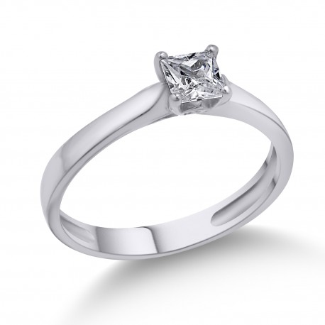 Δαχτυλίδι Λευκόχρυσο 14 Καράτια Με Ζιργκόν oro2785 