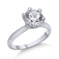 Δαχτυλίδι Λευκόχρυσο 14 Καράτια Με Ζιργκόν oro2782