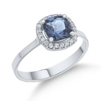 Δαχτυλίδι Λευκόχρυσο 14 Καράτια Με London Blue και Ζιργκόν oro2780
