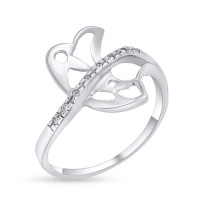 Δαχτυλίδι Λευκόχρυσο Με Ζιργκόν 14 Καράτια oro2866