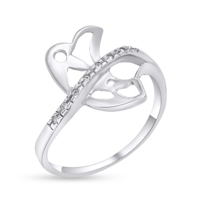 Δαχτυλίδι Λευκόχρυσο Με Ζιργκόν 14 Καράτια oro2866