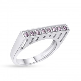 Δαχτυλίδι Λευκόχρυσο Με Ζιργκόν 14 Καράτια oro2862