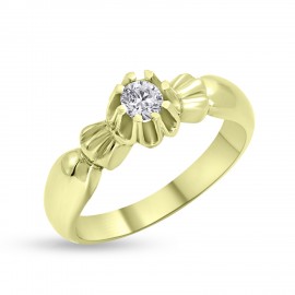 Δαχτυλίδι Χρυσό Με Ζιργκόν 14 Καράτια oro2874