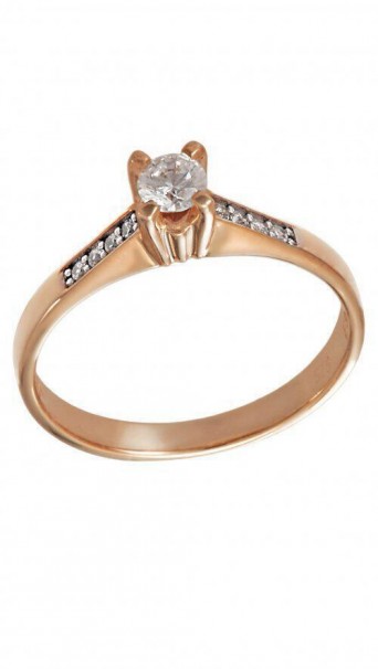Δαχτυλίδι Ροζ Χρυσό Με Λευκά Ζιργκόν Swarovski D001