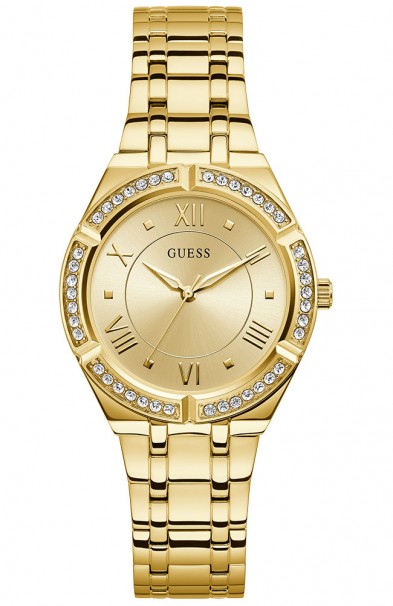 GUESS Crystals Gold Stainless Steel Bracelet GW0033L2 