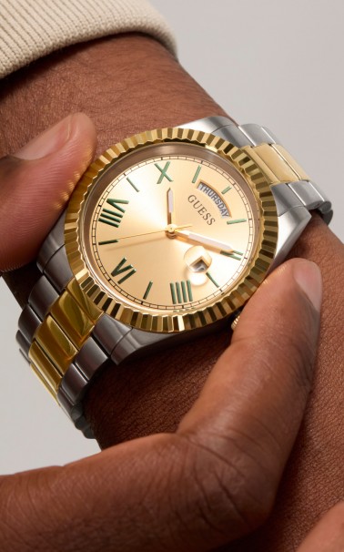 GUESS Connoisseur Two Tone Stainless Steel Bracelet GW0265G14 