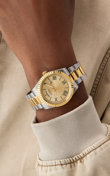 GUESS Connoisseur Two Tone Stainless Steel Bracelet GW0265G14 