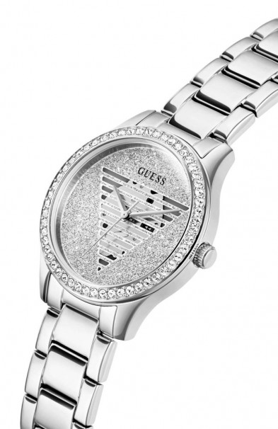 GUESS Lady Idol Crystals Silver Stainless Steel Bracelet GW0605L1 